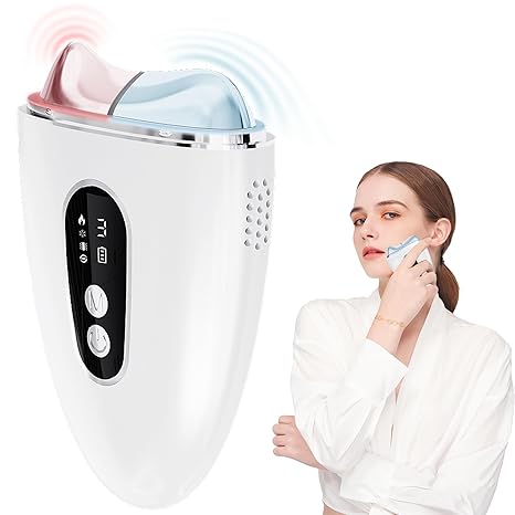 Celestial Blush Electric Gua Sha Facial Tool, Upgraded Hot & Cold Dual-Mode Face Neck Massager